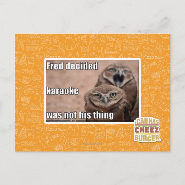 Fred decided postcard (Front)