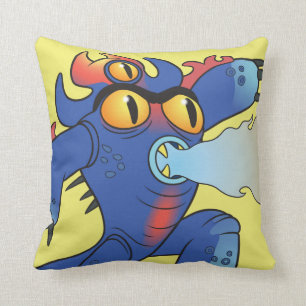 Fred Flamethrowers Throw Pillow