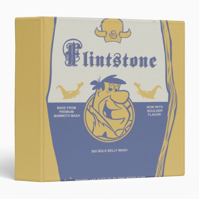 Fred Flintston Big Bold Belly Wash 3 Ring Binder (Front/Spine)