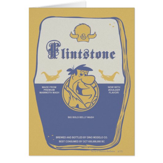 Fred Flintston Big Bold Belly Wash Cards (Front)