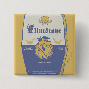 Fred Flintston Big Bold Belly Wash Pinback Button