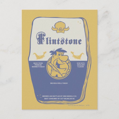 Fred Flintston Big Bold Belly Wash Postcard