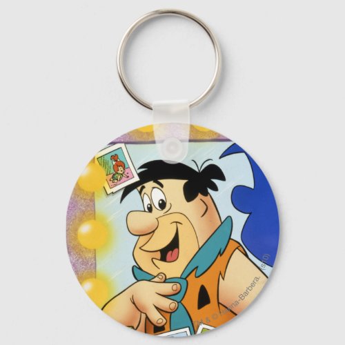 Fred Flintstone Look In Mirror Keychain