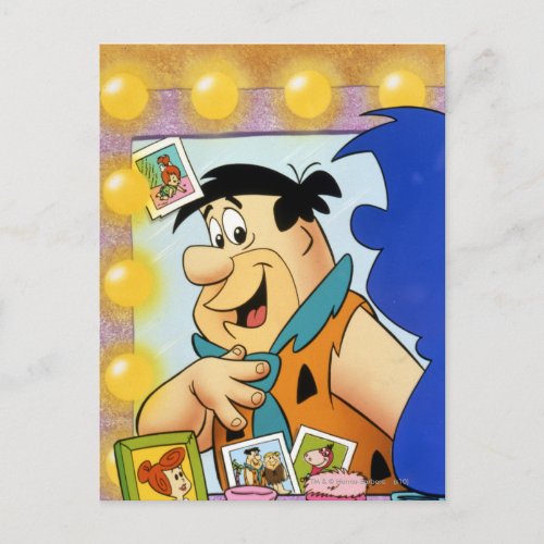 Fred Flintstone Look In Mirror Postcard