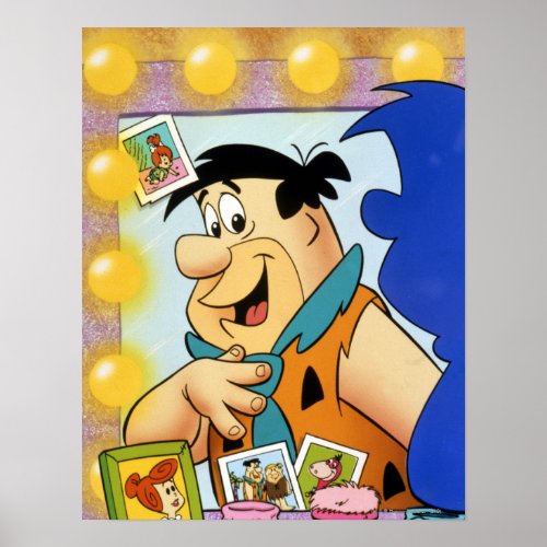 Fred Flintstone Look In Mirror Poster