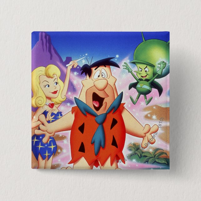 Fred Flintstone Under A Spell Button (Front)