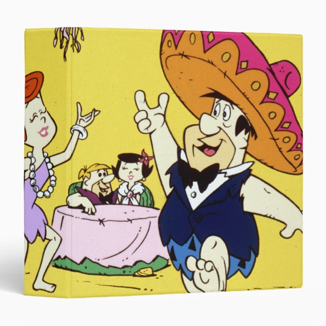 Fred Flintstone Wilma Barney and Betty Fiesta Binder (Front/Spine)