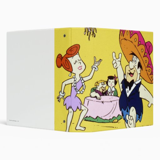 Fred Flintstone Wilma Barney And Betty Fiesta Binder Zazzle 5171