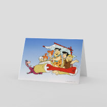 Fred Flintstone Wilma Barney and Betty PEBBLES™ Card