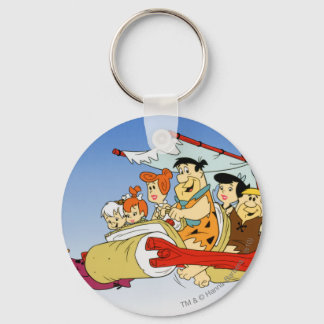 Fred Flintstone Wilma Barney and Betty PEBBLES™ Keychain