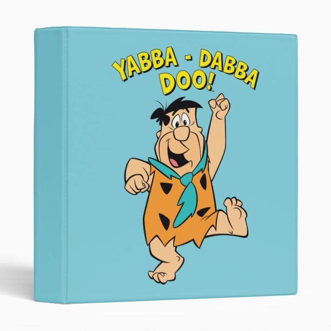 Fred Flintstone Yabba-Dabba Doo! 3 Ring Binder (Front/Spine)