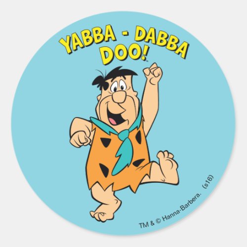 Fred Flintstone Yabba_Dabba Doo Classic Round Sticker