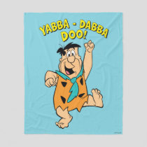 Fred Flintstone Yabba-Dabba Doo! Fleece Blanket
