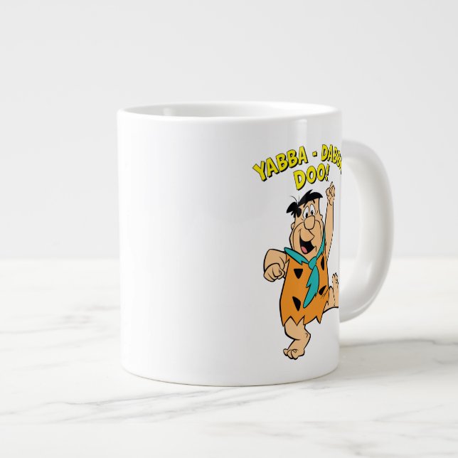Fred Flintstone Yabba-Dabba Doo! Giant Coffee Mug (Front Right)