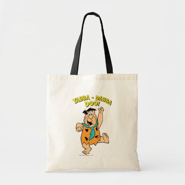 Fred Flintstone Yabba-Dabba Doo! Tote Bag (Front)