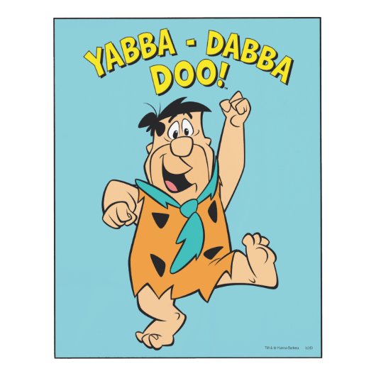 Fred Flintstone Yabba-Dabba Doo! Wood Wall Art (Front 11x14)