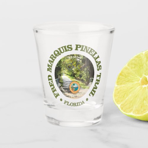 Fred Marquis Pinellas Trail cycling c Shot Glass