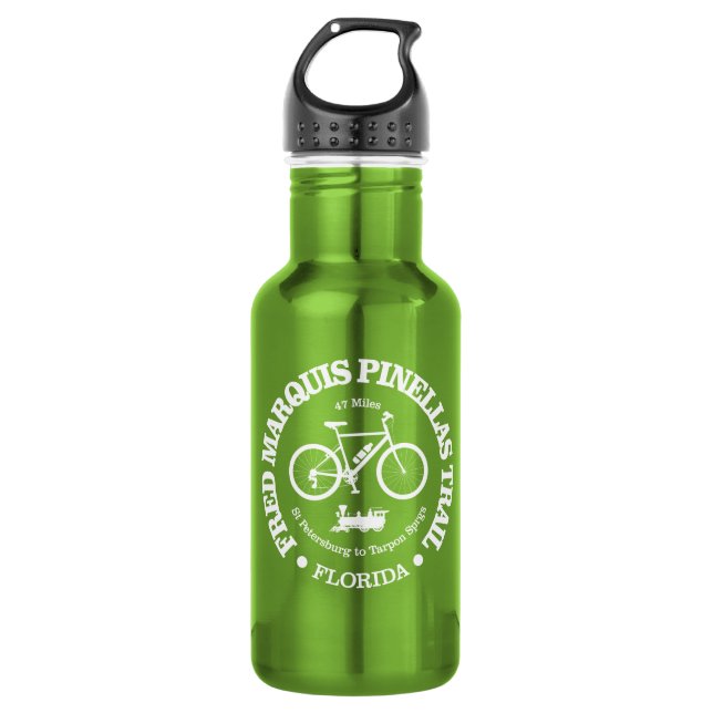 Fred Marquis Pinellas Trail (cycling)  Stainless Steel Water Bottle (Front)