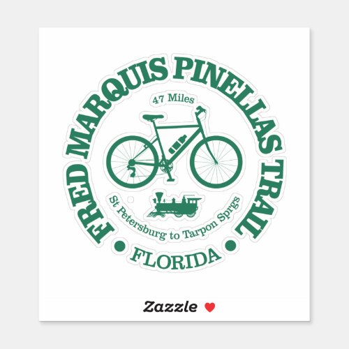 Fred Marquis Pinellas Trail cycling Sticker