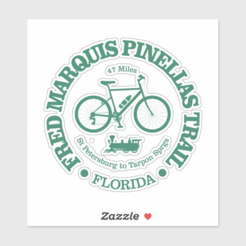 Fred Marquis Pinellas Trail cycling Sticker