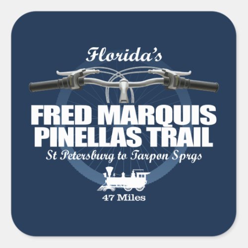 Fred Marquis Pinellas Trail H2 Square Sticker