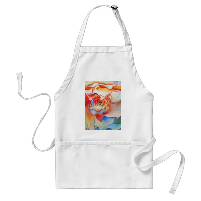 Fred martin begonia watercolour art adult apron (Front)