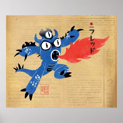 Fred Monster Suit Poster