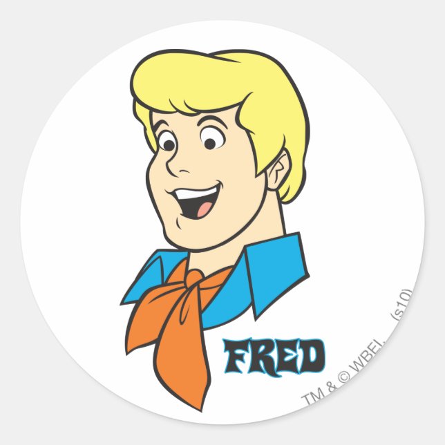 Fred Name Graphic Classic Round Sticker (Front)