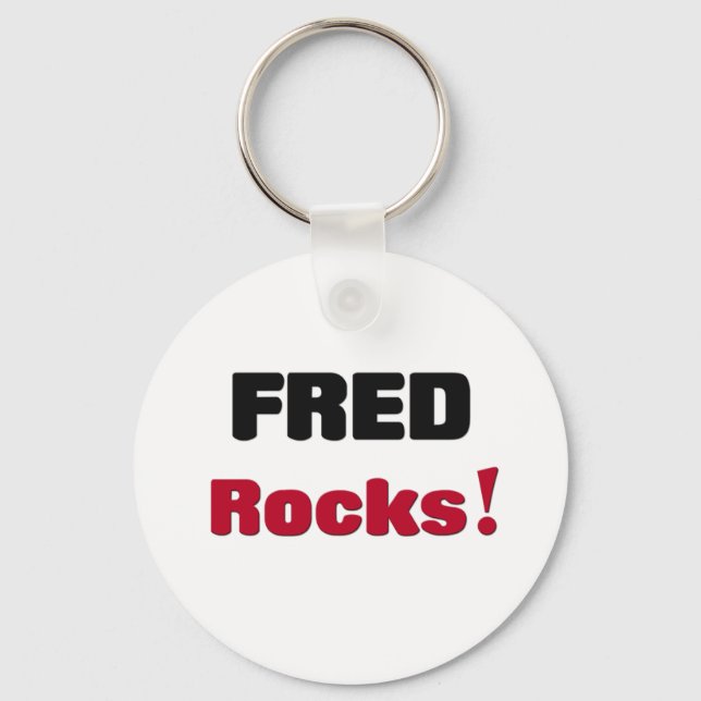 Fred Rocks Keychain (Front)