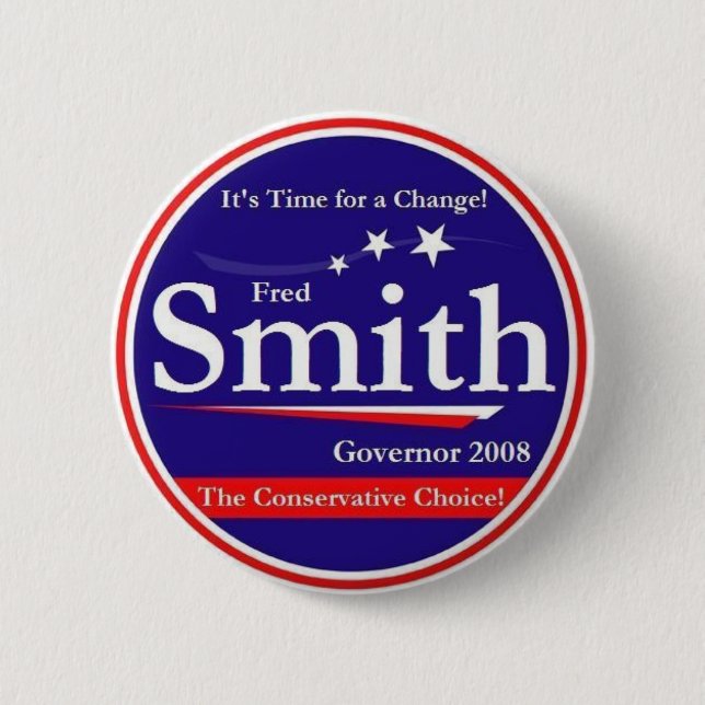 Fred Smith Pinback Button (Front)