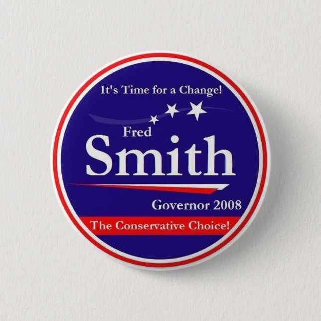 Fred Smith Pinback Button (Front)
