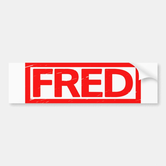Fred Stamp Bumper Sticker (Front)