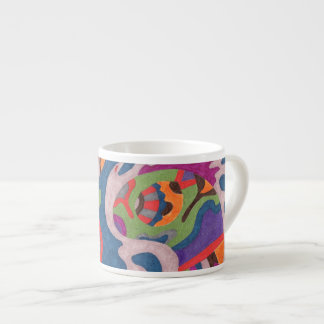 "Fred the Cosmic Worm" Abstract Art Espresso Cup