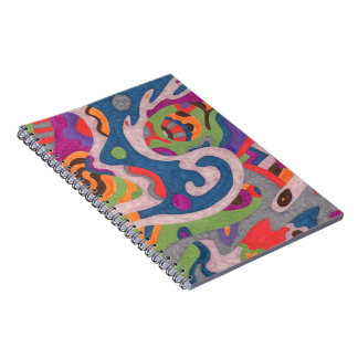 "Fred the Cosmic Worm" Abstract Art Notebook
