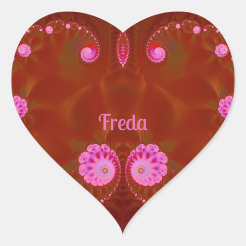 FREDA COOL  PINK SPIN  Bright Design  Heart Sticker