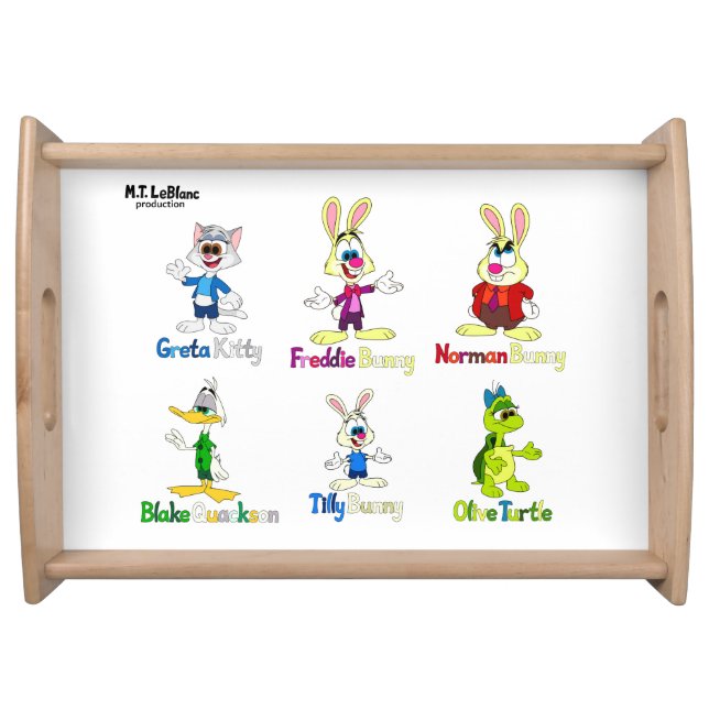 Freddie Bunny and Gang  Serving Tray (Front)