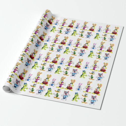 Freddie  Friends Gift Wrapping Paper