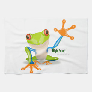 Freddie Frog "High Four" Kitchen Towel