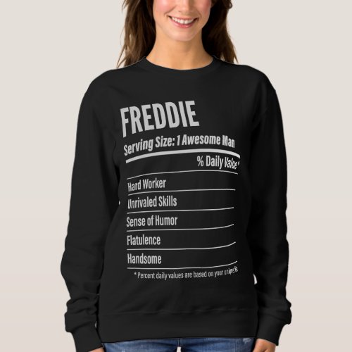 Freddie  Nutritional Facts Serving Size Calories Sweatshirt