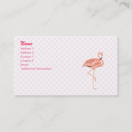 Customizable Freddy Flamingo Business Card Templates