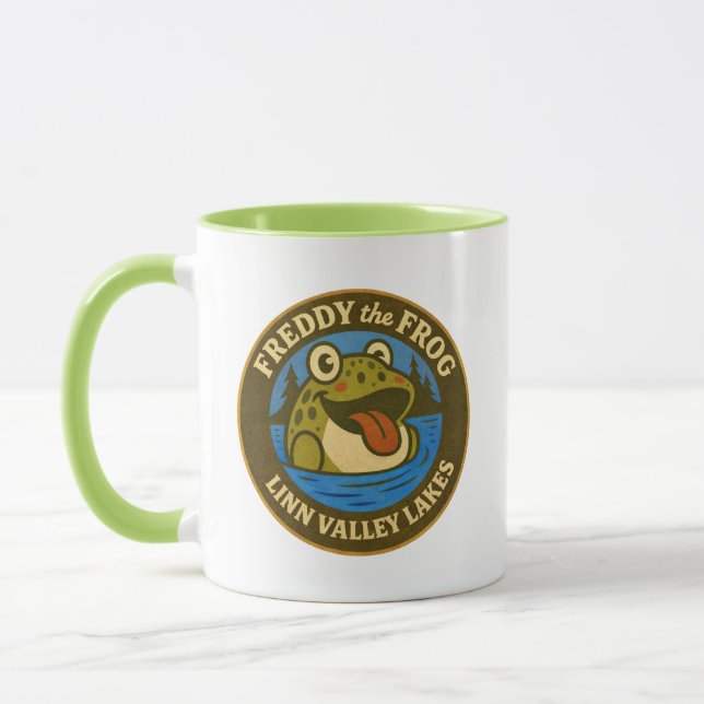 Freddy Frog of Linn Valley. Lakes Mug  (Left)