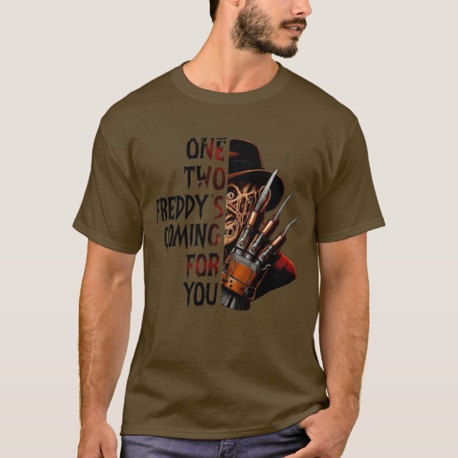 Freddy Horror Graphic Halloween Tee tshirt (Front)