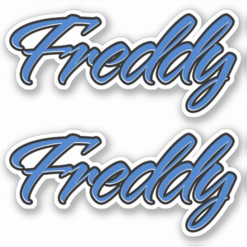 Freddy name blue sticker Sticker Stickerset