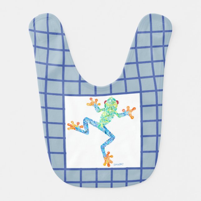 Freddy the Frog Baby Bib (Front)