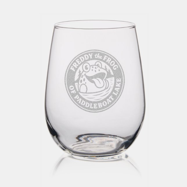 Freddy the Frog Etched glassware (Glassware)