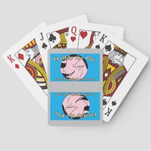 Freddy the Pig playing cards