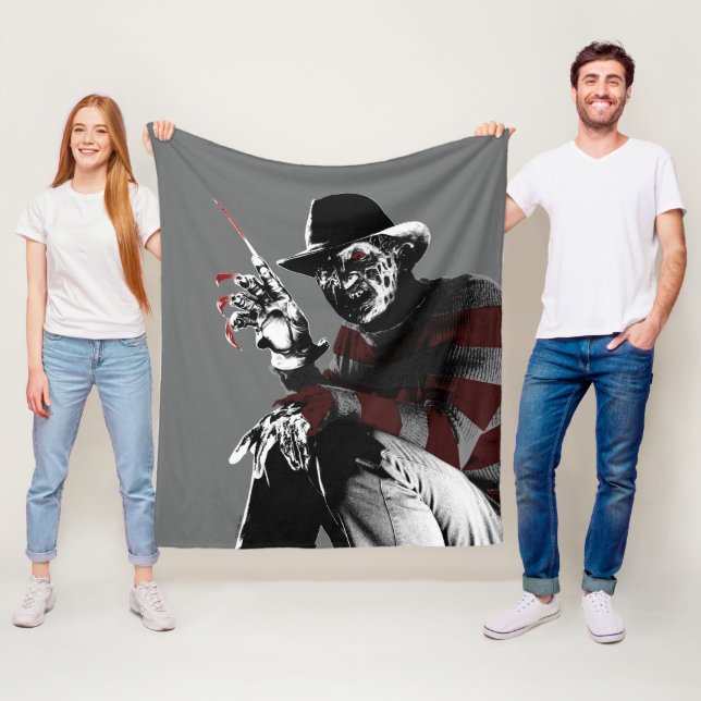 Freddy vs. Jason | Freddy Seeing Red Fleece Blanket (In Situ)