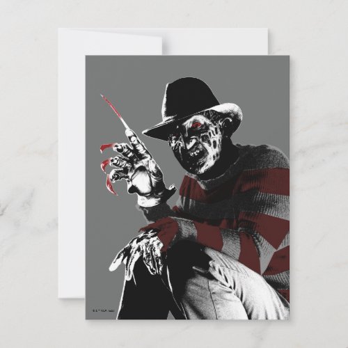 Freddy vs Jason  Freddy Seeing Red Note Card