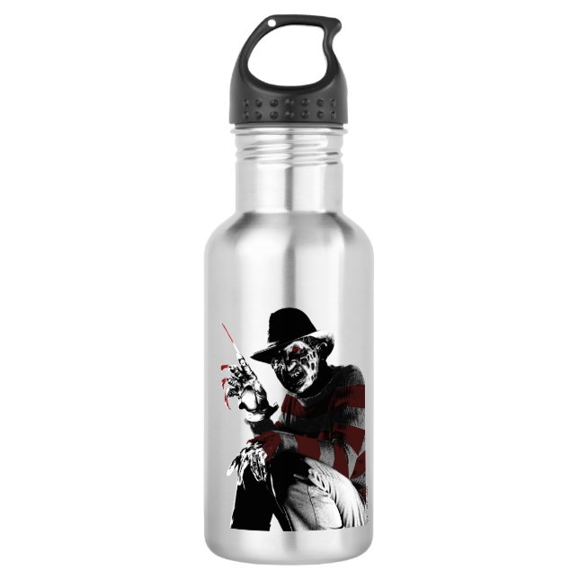 Freddy vs. Jason | Freddy Seeing Red Stainless Steel Water Bottle (Front)