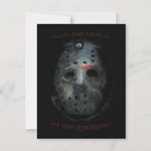Freddy vs. Jason   Jason Mask Quote Note Card